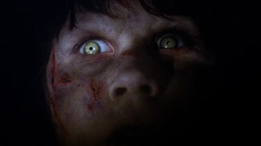 The Exorcist film trailer button