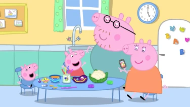 Peppa und das neue Baby film trailer button