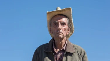 Lucky film trailer button